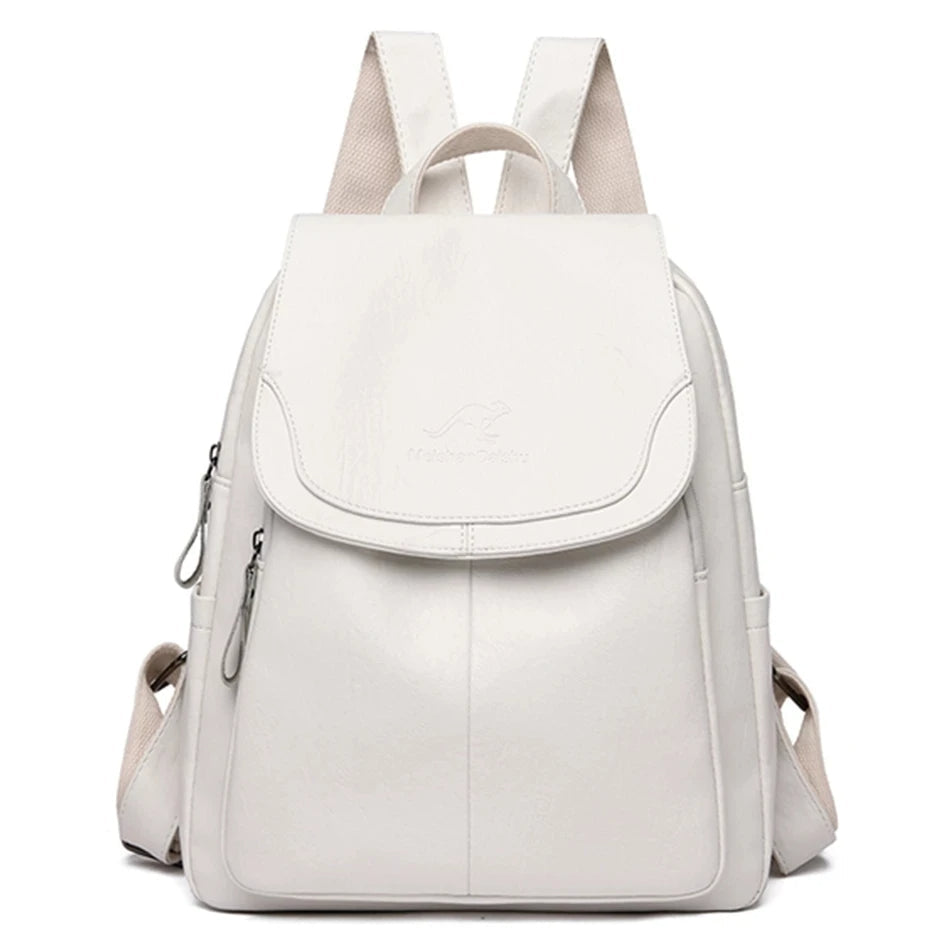 Diebstahlsicherer Lederrucksack für stilvolle Frauen | Edame