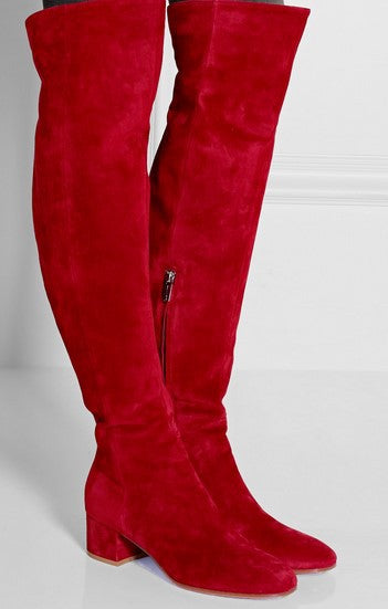 Knielange Wildlederstiefel für Damen | Jilliana