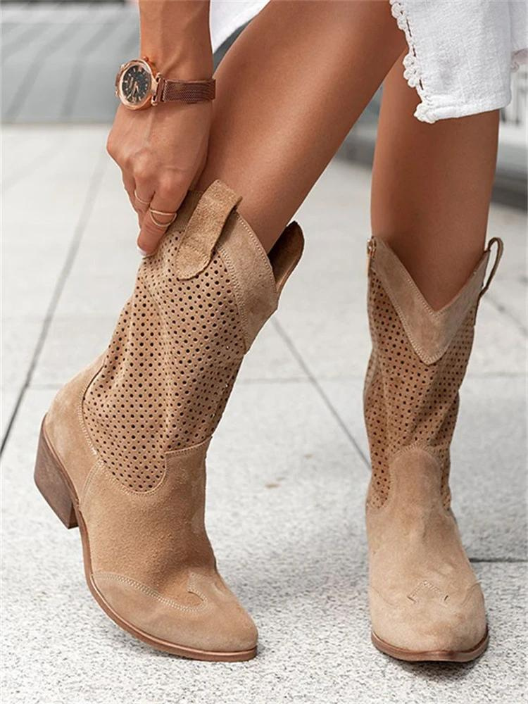 Cowboystiefel, die atmen können - Frühling/Sommer Stiefel | Laury