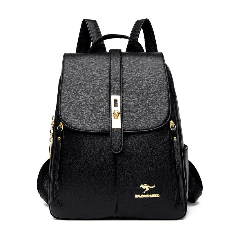 Anti-Diebstahl-Lederrucksack für Damen mit großem Fassungsvermögen | Lottie