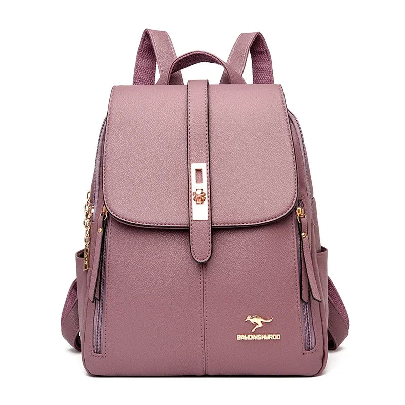 Anti-Diebstahl-Lederrucksack für Damen mit großem Fassungsvermögen | Lottie