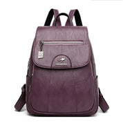 Diebstahlsicherer Lederrucksack mit großem Fassungsvermögen für Damen | Intto