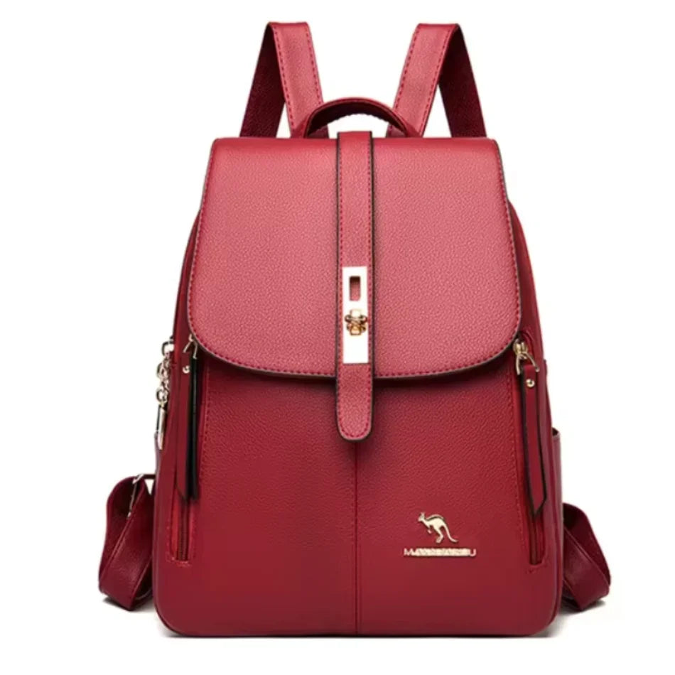 Anti-Diebstahl-Lederrucksack für Damen mit großem Fassungsvermögen | Lottie