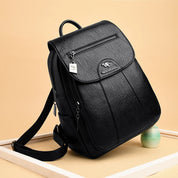 Diebstahlsicherer Lederrucksack mit großem Fassungsvermögen für Damen | Intto