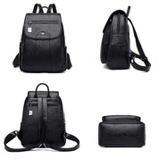 Diebstahlsicherer Lederrucksack mit großem Fassungsvermögen für Damen | Intto