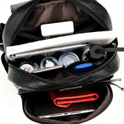 Diebstahlsicherer Lederrucksack mit großem Fassungsvermögen für Damen | Intto